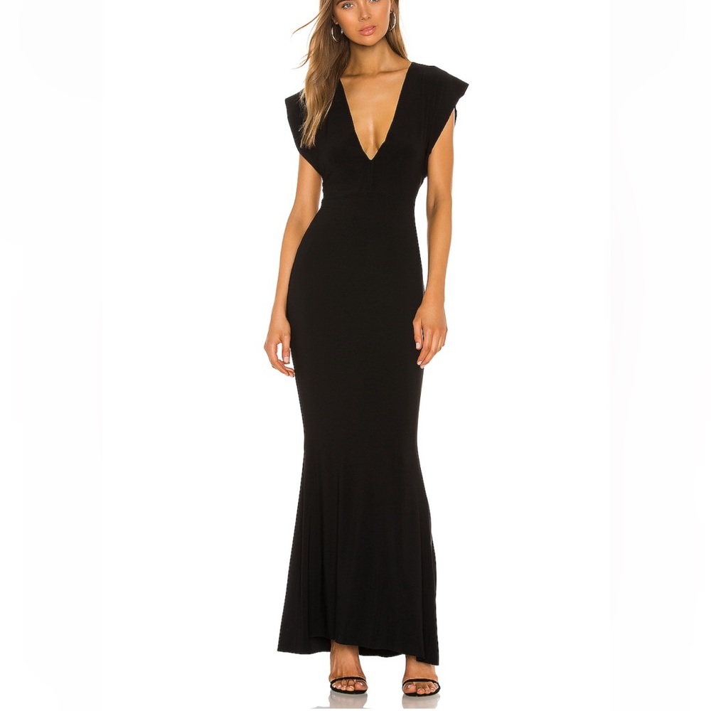 Norma Kamali x Revolve V Neck Dress